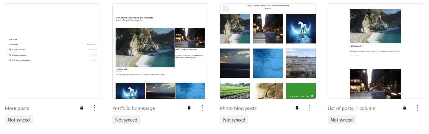 Twenty Twenty-Five Posts patterns